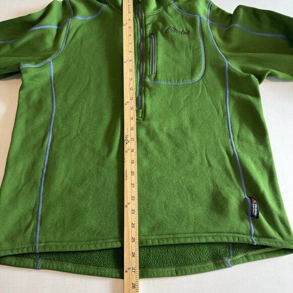 Cloudveil Pullover Mens Large Green Half Zipper Polartec Stretch Outdoor Hiking - Picture 12 of 16